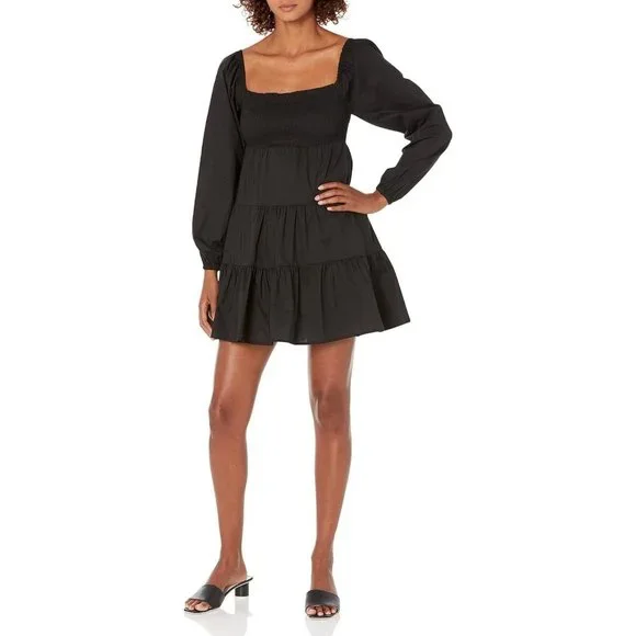 Bb Dakota Dresses | Nwt Bb Dakota Womens Daniella Babydoll Casual Dress Black S | Color: Black | Size: S | Biggybargains's Closet